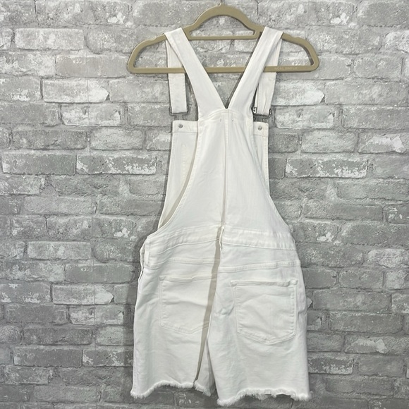 J.Crew White Denim Cutoff Overalls - Picture 4 of 14